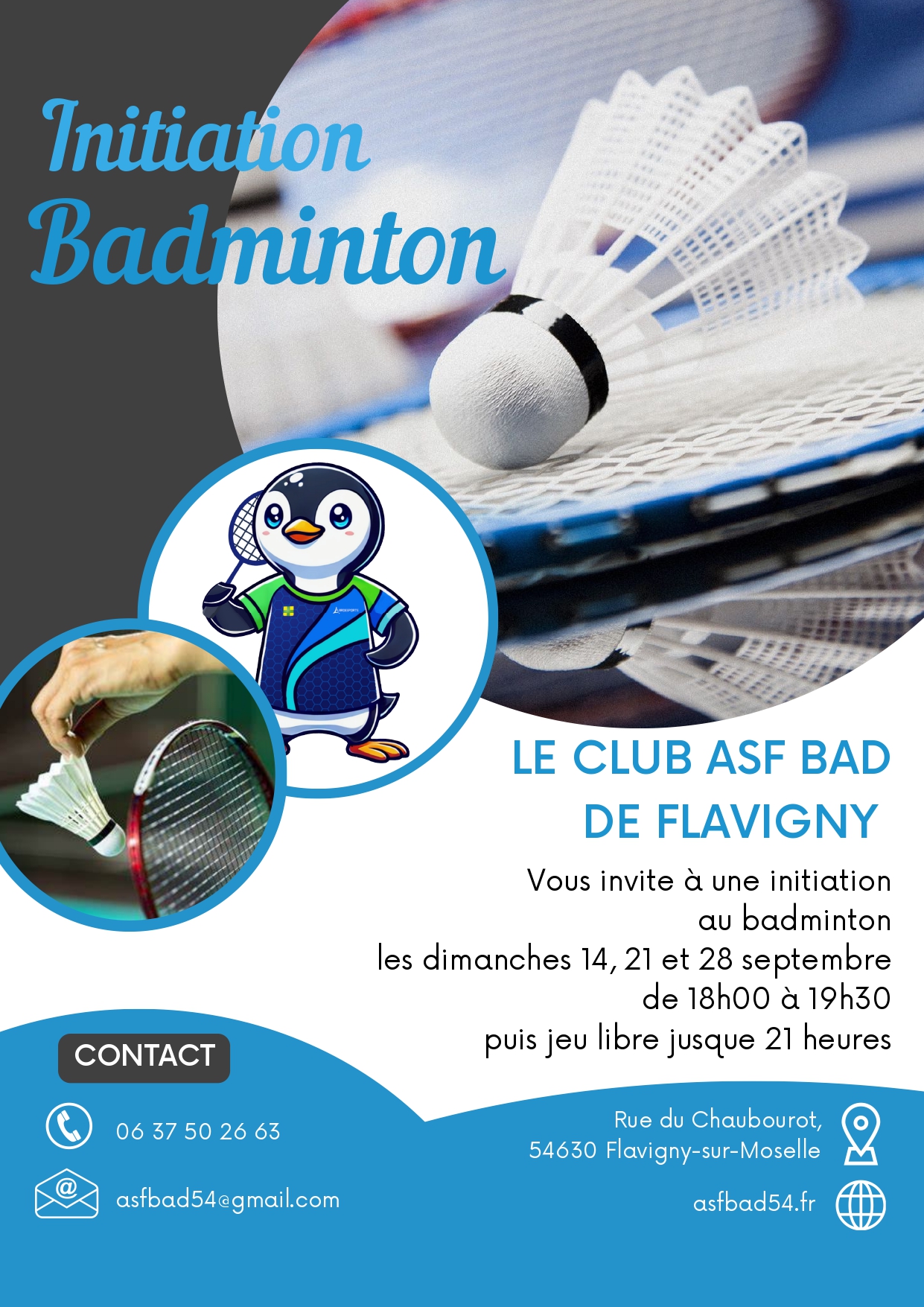 Bannière de l'article INITIATION AU BADMINTON À FLAVIGNY-SUR-MOSELLE | 2025